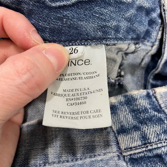 Vince Patchwork Straight Leg Ankle Jeans - Size 26 - Low Rise - Shadow Pocket - Picture 7 of 10